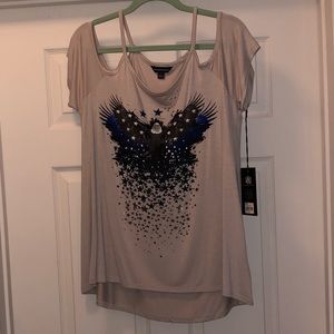 Rock & Republic XL cold shoulder t-shirt